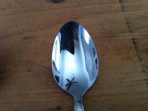 Spoon Wall- Spoon with fan reflection